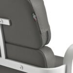 Gabbiano Porto Friseurstuhl, grau, mit weißem Gestell – Bild 5