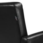 Gabbiano Mataro Friseurstuhl, schwarz, mit schwarzem Gestell – Bild 5