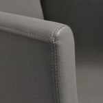 Gabbiano Mataro Friseurstuhl, grau, mit schwarzem Gestell – Bild 5