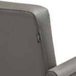 Gabbiano Mataro Friseurstuhl, grau, mit schwarzem Gestell – Bild 6