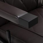 Hair System BM88066B brauner Friseurstuhl auf schwarzem Gestell – Bild 6