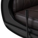 Hair System BM88066B brauner Friseurstuhl auf schwarzem Gestell – Bild 8