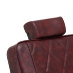 Hair System BM88066B burgunderroter Friseurstuhl auf schwarzem Gestell – Bild 6