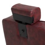 Hair System BM88066B burgunderroter Friseurstuhl auf schwarzem Gestell – Bild 8