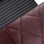 Hair System BM88066B burgunderroter Friseurstuhl auf schwarzem Gestell – Bild 11