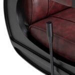 Hair System BM88066B burgunderroter Friseurstuhl auf schwarzem Gestell – Bild 12