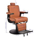 Gabbiano Levi brauner Friseurstuhl (glatte Oberfläche) – Bild 14