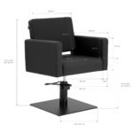 Gabbiano Vitoria schwarzer Friseurstuhl – Bild 10