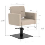 Gabbiano Vitoria beige Friseurstuhl – Bild 10
