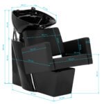 Gabbiano Vitoria Friseurwaschstation schwarz – Bild 14