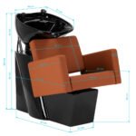 Gabbiano Vitoria Friseurwaschstation, braun – Bild 14