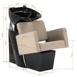 Gabbiano Vitoria beige Friseurwaschstation – Bild 14