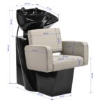 Gabbiano Bilbao beigefarbene Friseurwaschstation – Bild 10