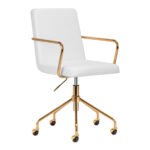 Kosmetikstuhl QS-OF211G goldcreme und grau