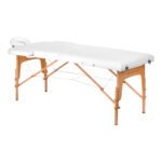 Balance 2-teilige, klappbare Massageliege aus Holz, weiß