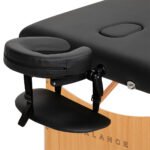 Balance 3-teilige, klappbare Massageliege aus Holz, schwarz – Bild 4