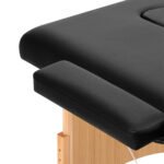 Balance 3-teilige, klappbare Massageliege aus Holz, schwarz – Bild 6