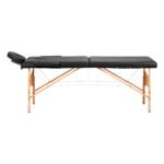 Balance Lux 2-teilige, klappbare Massageliege aus Holz, 190x70, schwarz – Bild 2