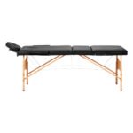 Balance Lux 3-teilige, klappbare Massageliege aus Holz, 190x70, schwarz – Bild 2