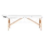 Balance Lux 3-teilige, klappbare Massageliege aus Holz, 190x70 cm, weiß – Bild 2