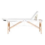 Balance Lux 3-teilige, klappbare Massageliege aus Holz, 190x70 cm, weiß – Bild 3