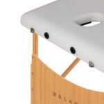 Balance Lux 3-teilige, klappbare Massageliege aus Holz, 190x70 cm, weiß – Bild 5