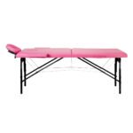 Balance 2-teilige, klappbare Massageliege aus Holz, rosa und schwarz – Bild 2