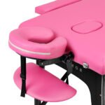 Balance 2-teilige, klappbare Massageliege aus Holz, rosa und schwarz – Bild 3
