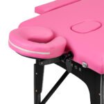 Balance 2-teilige, klappbare Massageliege aus Holz, rosa und schwarz – Bild 4