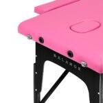 Balance 2-teilige, klappbare Massageliege aus Holz, rosa und schwarz – Bild 5