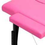Balance 2-teilige, klappbare Massageliege aus Holz, rosa und schwarz – Bild 6
