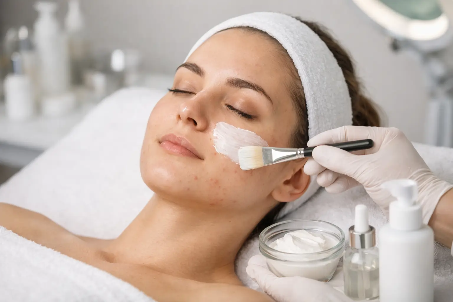 Professionelle Gesichtspflege gegen unreine Haut