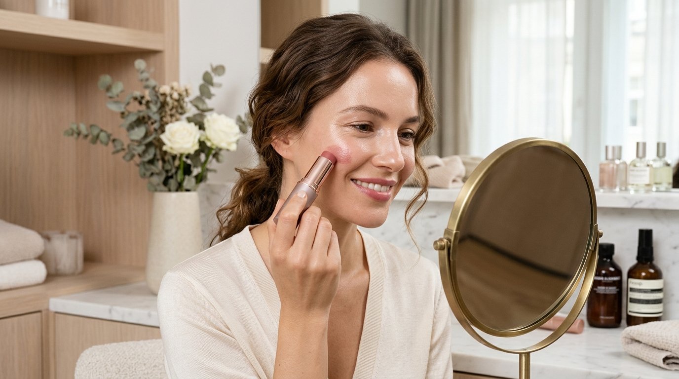 2-in-1 Beauty Allrounder: Langanhaltender Rouge- und Lippenstift für Lippen & Wangen